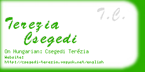 terezia csegedi business card